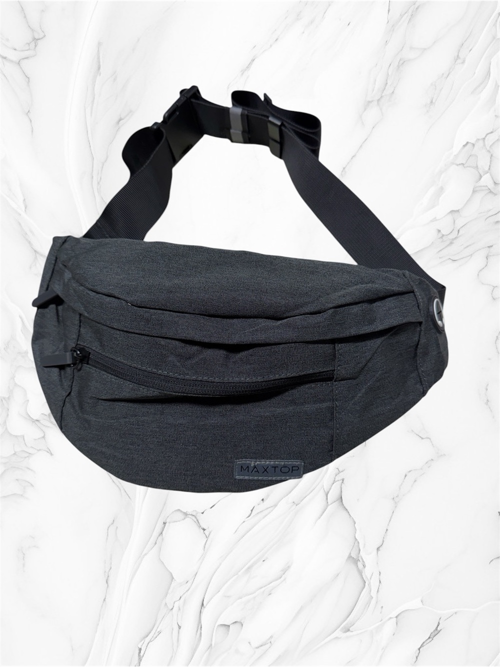 Maxtop Black Men's Belt Bag — Sleek Hands-Free Waist Pack